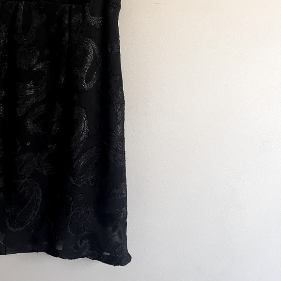 Vintage Black Paisley Camisole Sweetheart Neckline - Picture 5 of 7